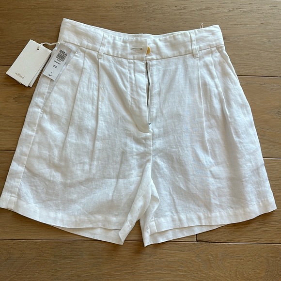 NWT Aritzia white linen short size 2 - Picture 4 of 9